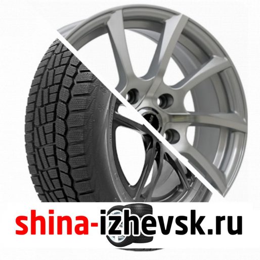 Колесо в сборе Viatti Brina зима (V-521) 175/65 R14 T 82 + X-Race AF14 6xR14 4×98 ET35 DIA58.6 Серебристый полностью полированный в Ижевске